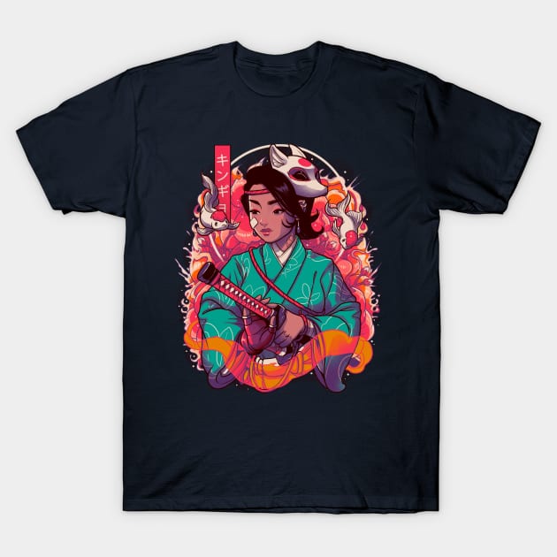 Samurai Kingyo T-Shirt by BrunoMota